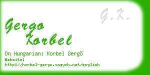 gergo korbel business card